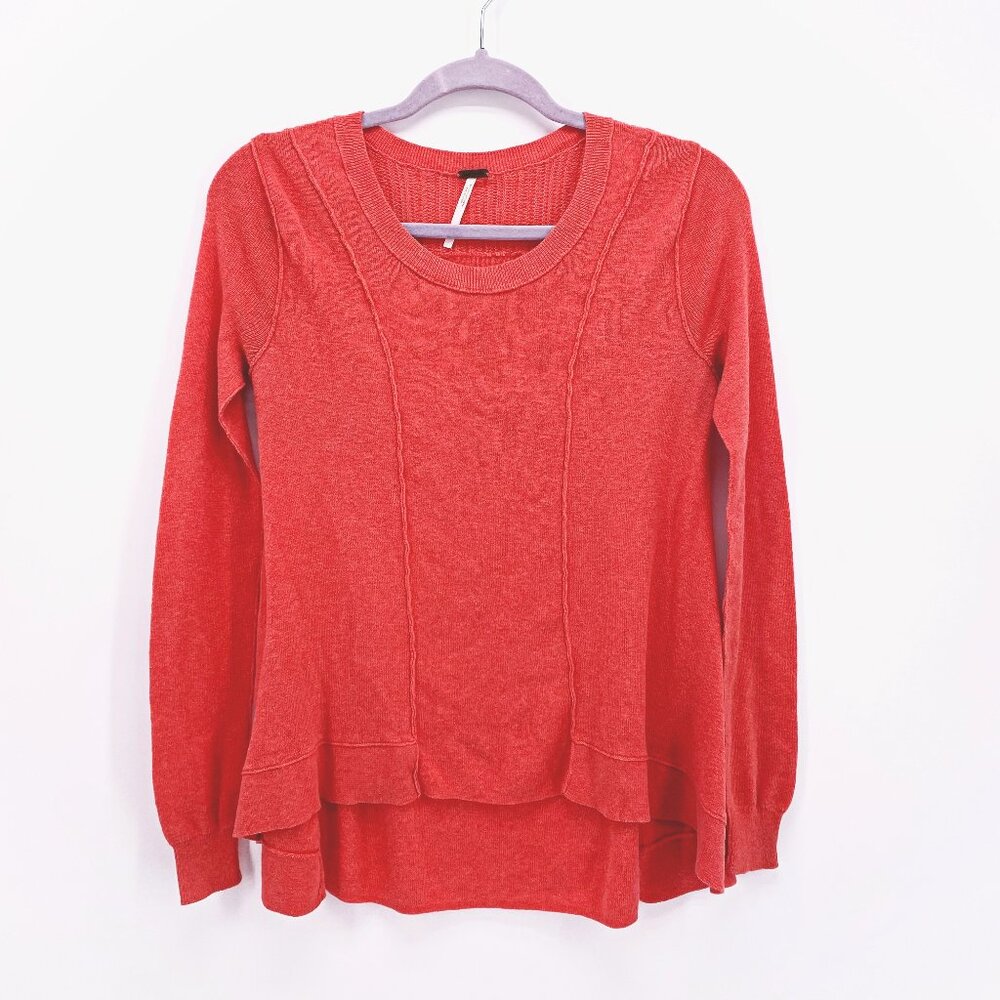 Free People Knit Cotton Wool Blend Top